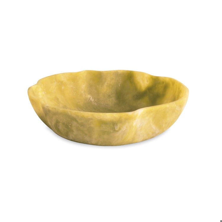 RESIN Sorbet Large Wavy Round Bowl ( Matcha)