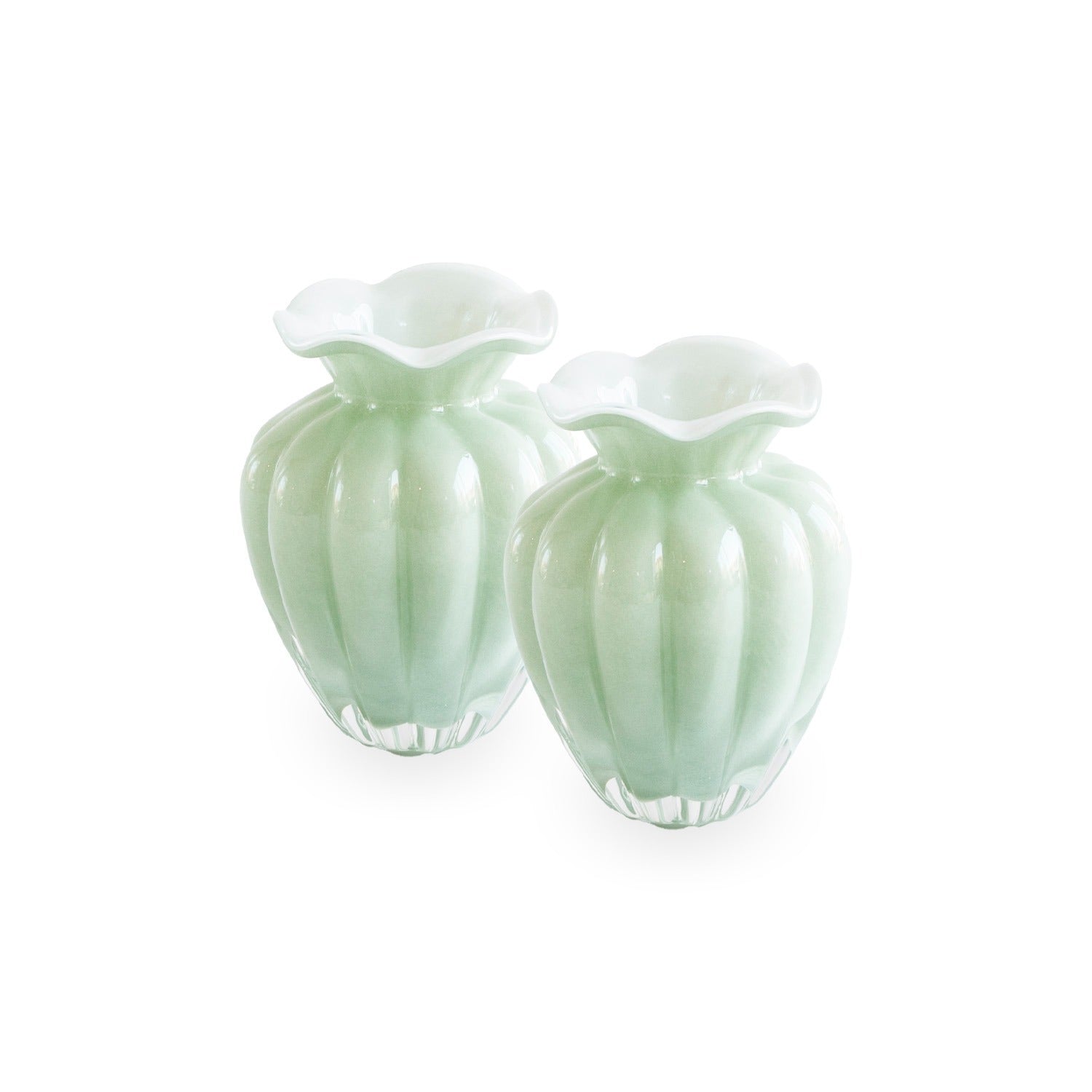 GLASS Vento Small Vase Set of 2 (Pistachio)