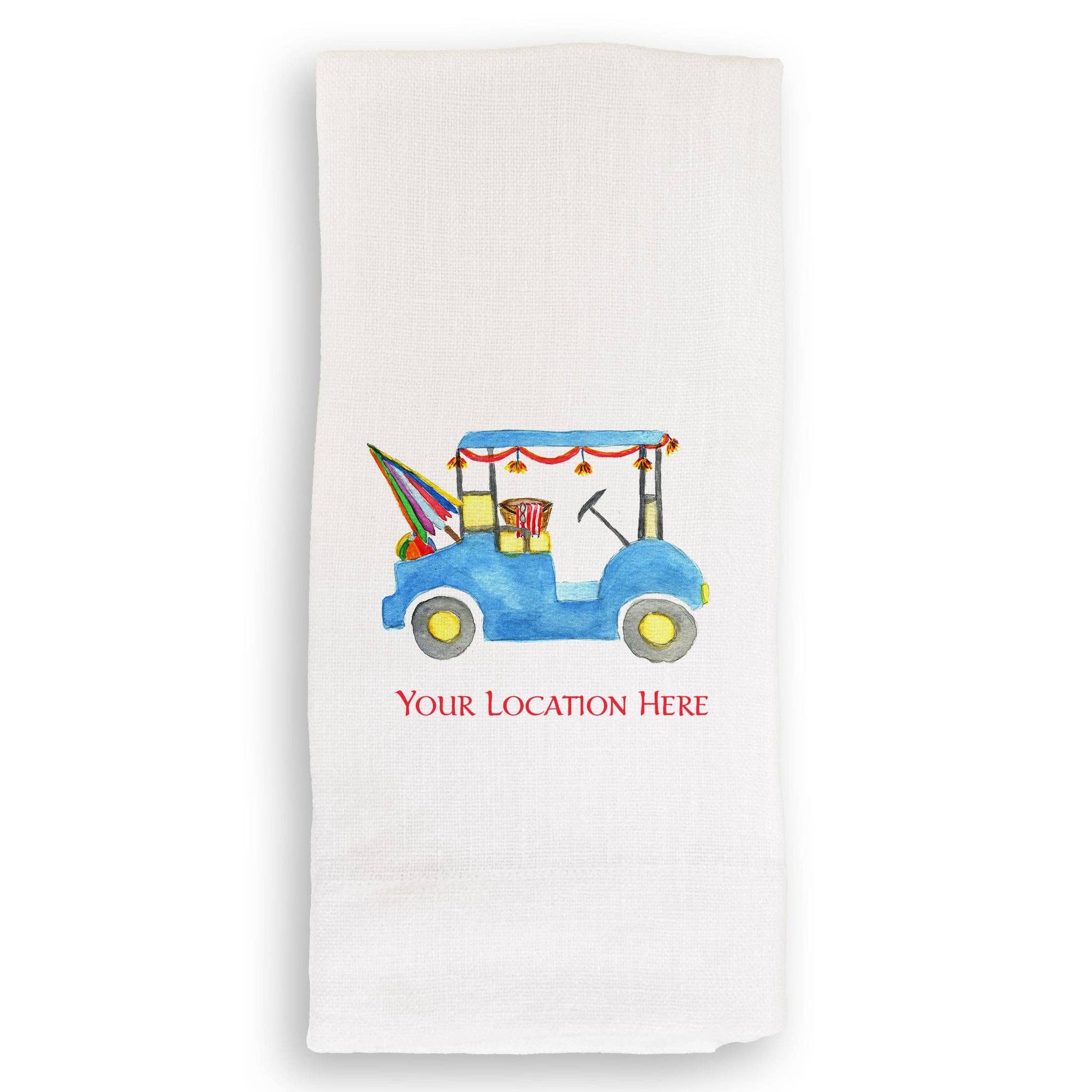 Beach Golf Cart with Location: Dishtowel / -