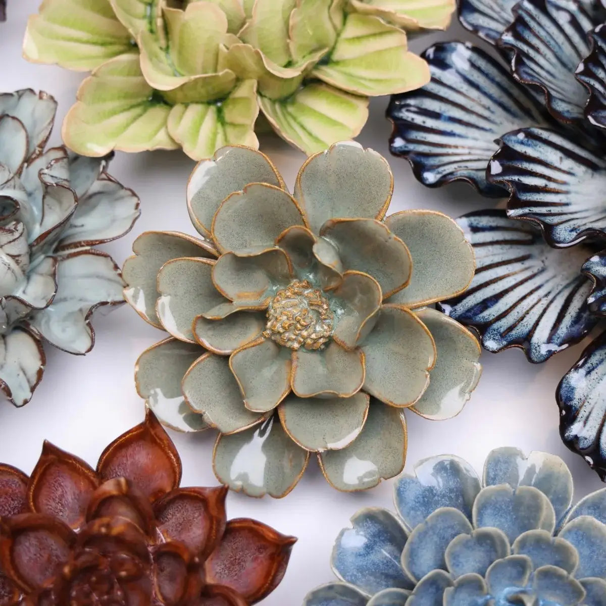 Moss Grey Oxeye Daisy Table Top Decoration Boho Design
