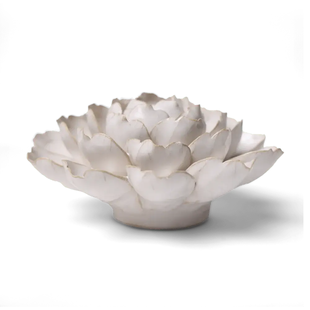 Bohemian Home Ceramic Flower Handmade Ivory Empire Cabbage