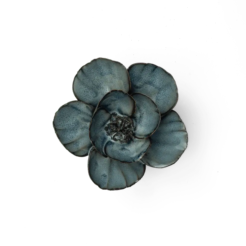 Pollinator-Friendly - Ceramic Poppy Tabletop Garden Art