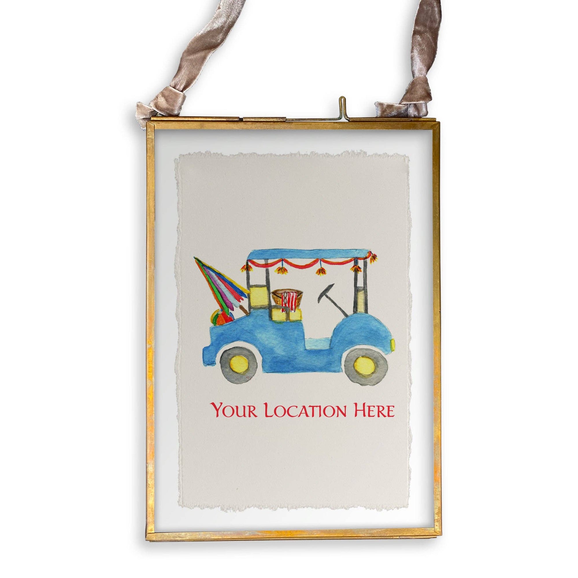 Beach Golf Cart with Location: Dishtowel / -