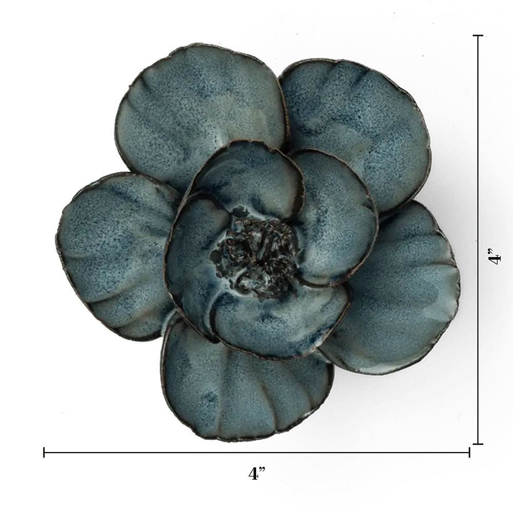 Pollinator-Friendly - Ceramic Poppy Tabletop Garden Art