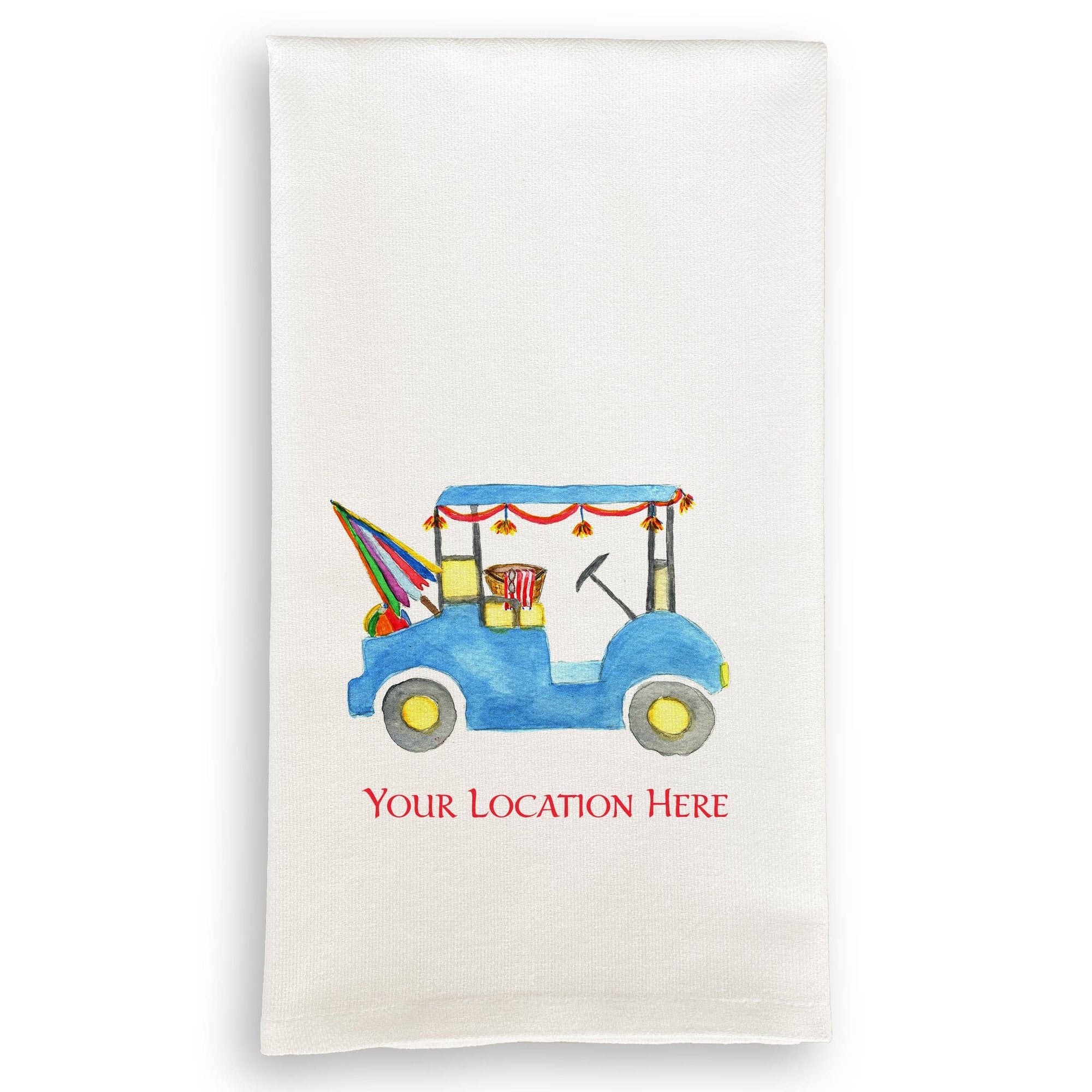 Beach Golf Cart with Location: Dishtowel / -