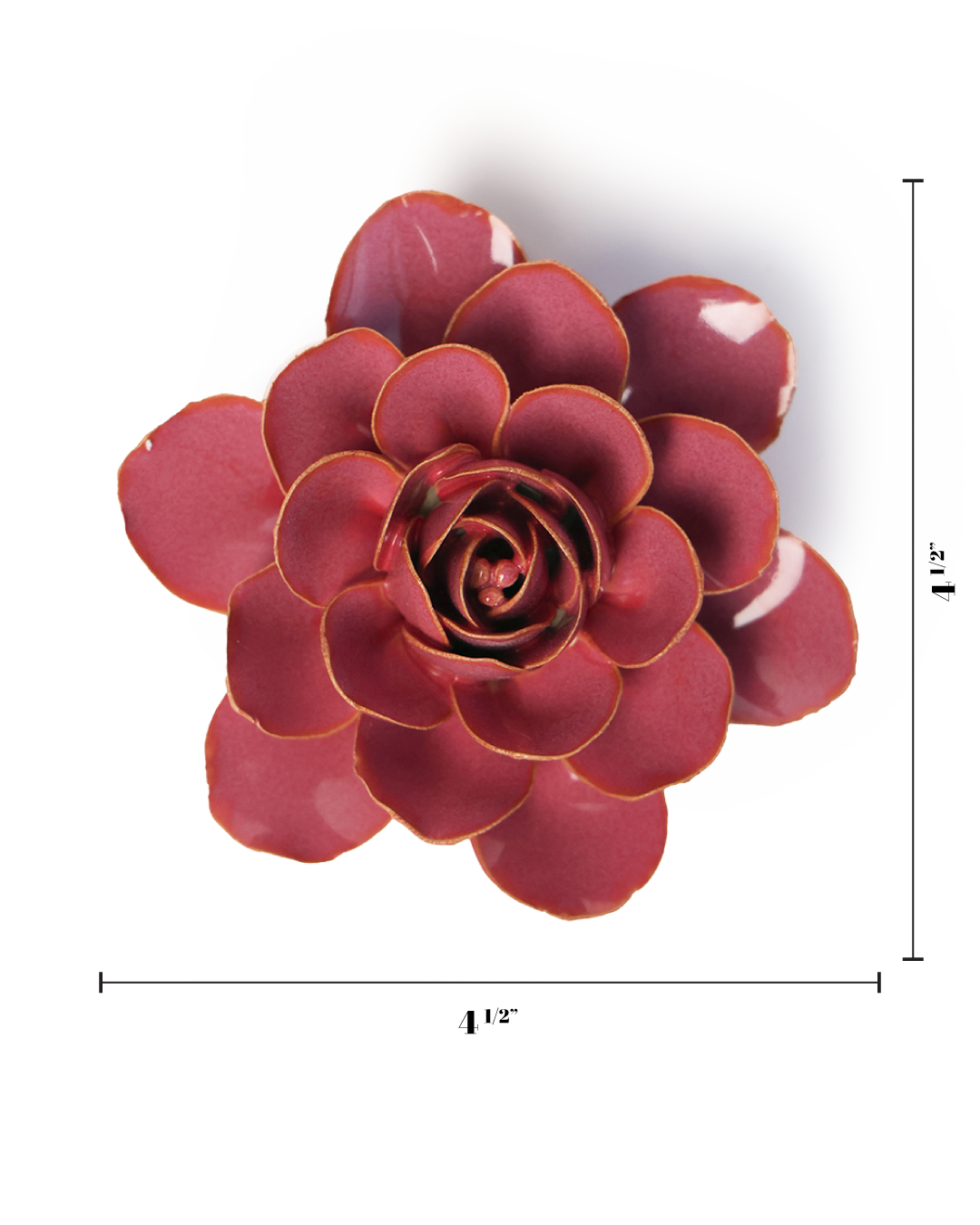 Handmade Ceramic Flowers - Wedding Gift Decor Pink Begonia