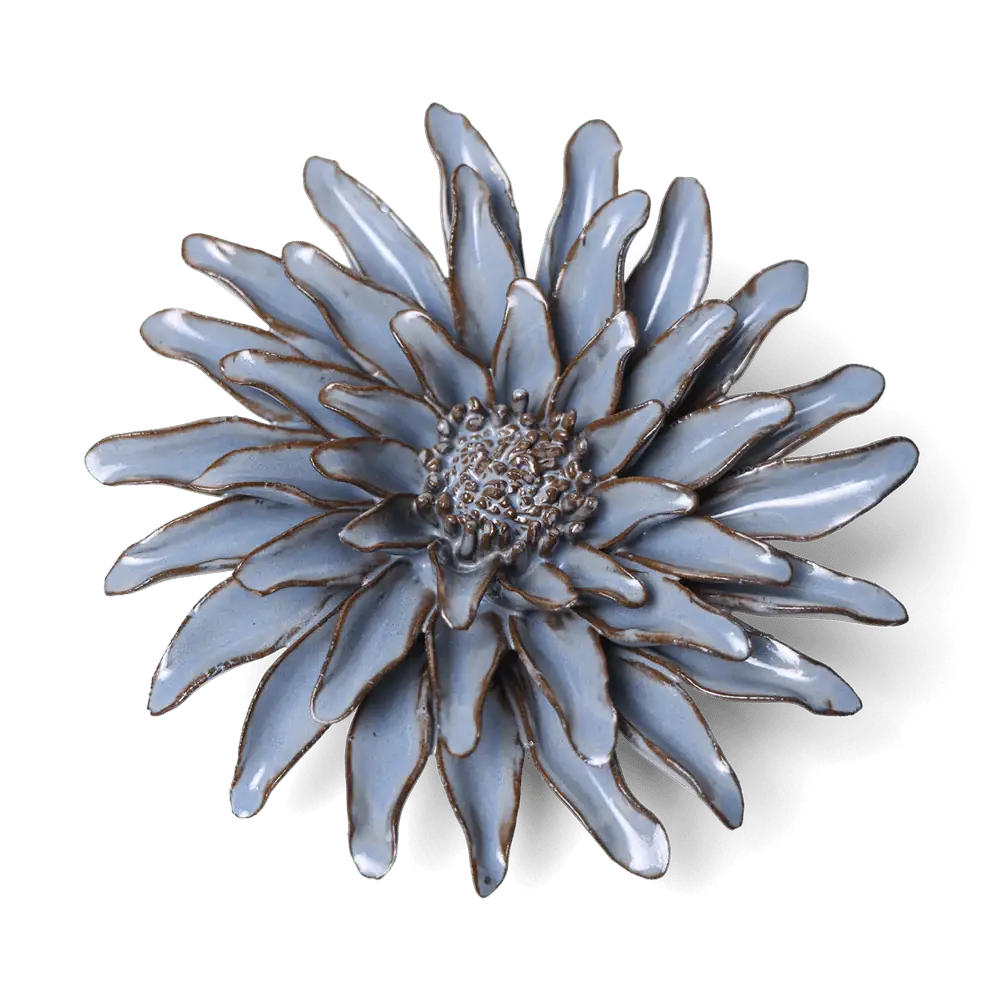 Blue Grey Gerbera Daisy Table Decoration Boho Design